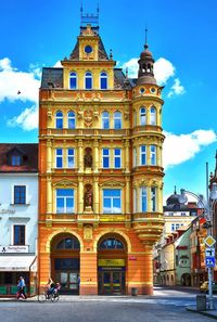 Low angle view of building against sky