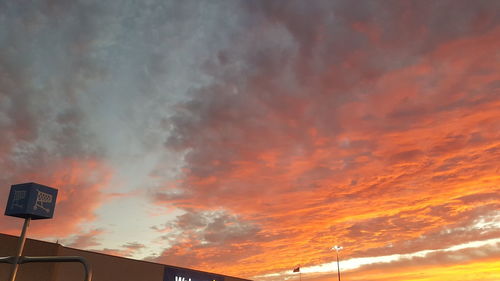 Low angle view of dramatic sky