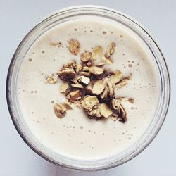 Close-up of food over white background