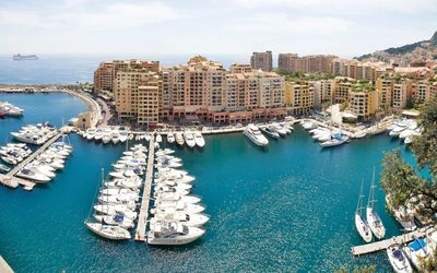 Boats in harbor