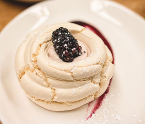 Close-up of dessert in plate