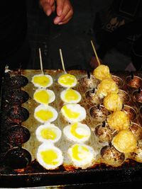 Close-up of hand holding ice cream