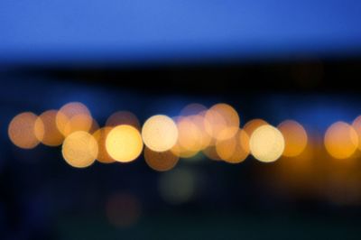 Defocused lights at night