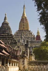 Temple against clear sky