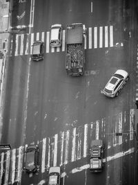 View of train on road