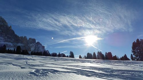 Scenic view of snow covered landscape