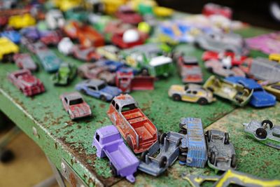 Close up of multi colored objects