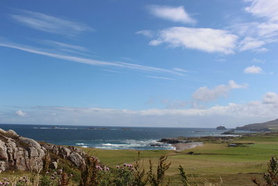 Scenic view of sea against sky