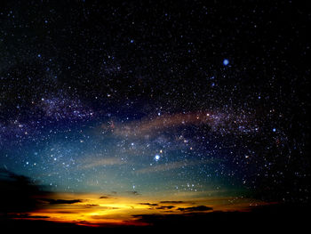 Scenic view of star field at night