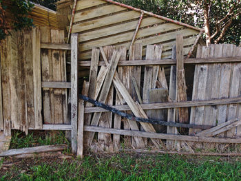 View of wooden structure