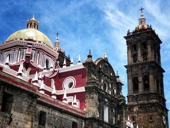 Cathedral in the downtown of puebla mexico