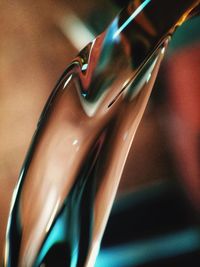 Close-up of metallic object on table