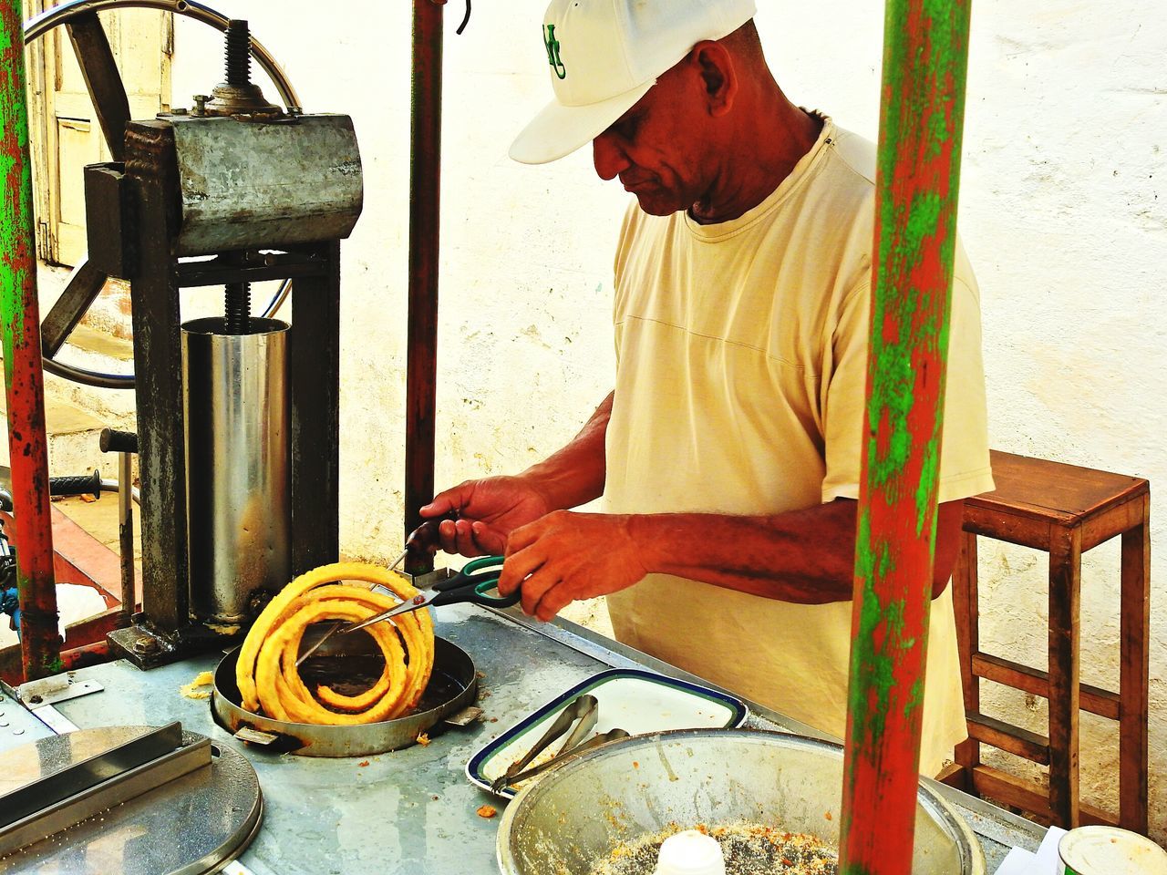 MAN WORKING AT FACTORY