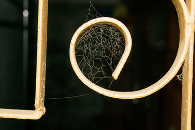 Close-up of basketball hoop