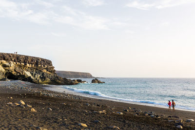 Wild coast of fuerteventura during a storm