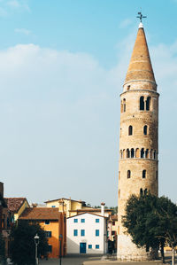 Low angle view of buildings against sky