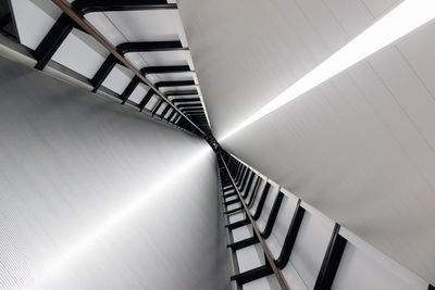 Tilt image of futuristic pedestrian tunnel