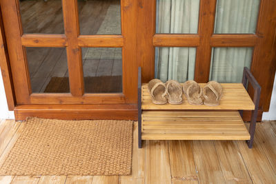 Outdoor shoe rack storage