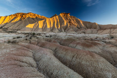 Rock formations on landscape