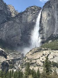 Scenic view of waterfall