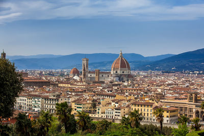 View of the beautiful city of florence from michelangelo square