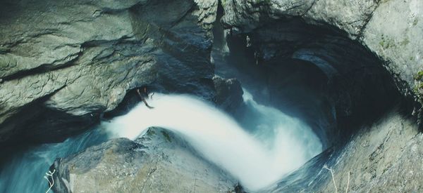 Scenic view of waterfall