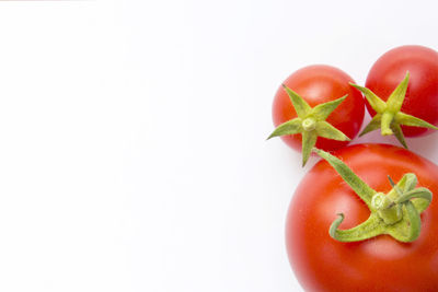 Close-up of fruits against white background