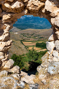 Scenic view of rock formations