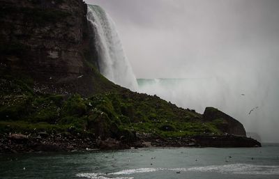 Scenic view of waterfall