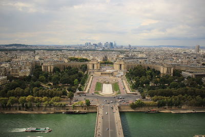 High angle view of cityscape