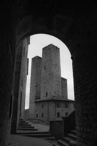 Low angle view of historic building against sky
