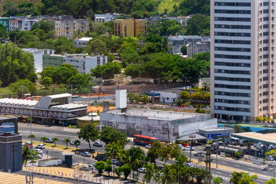 View from the top of financial buildings on avenida tancredo neves in the city of salvador, bahia.