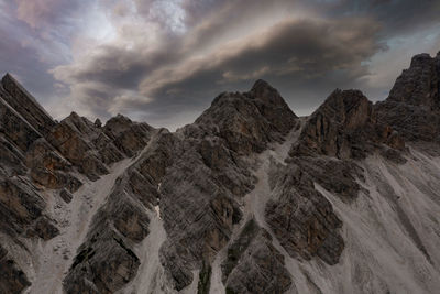 Panoramic view of mountains against sky