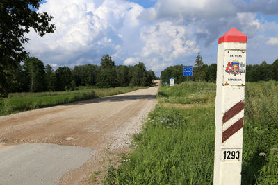 Country road along landscape