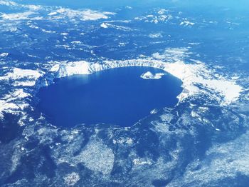 High angle view of aerial view of sea