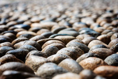 Full frame shot of pebbles