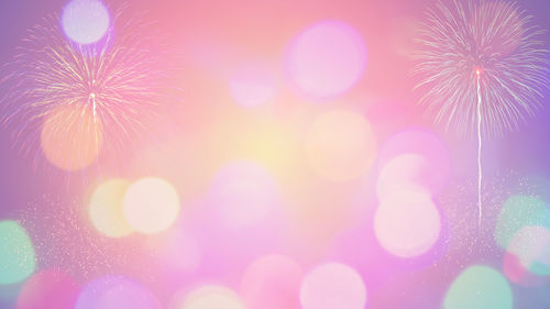 Defocused image of illuminated lights