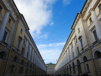 Low angle view of buildings against sky