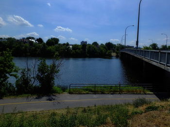 Scenic view of river against sky