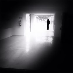 Woman in corridor