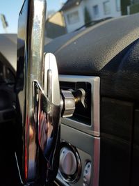 Close-up of vintage car