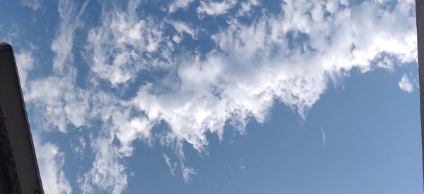 Low angle view of clouds in sky