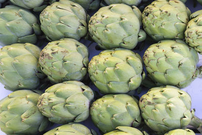Full frame shot of green fruits for sale in market