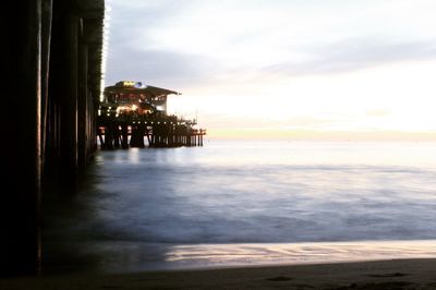 View of sea at sunset