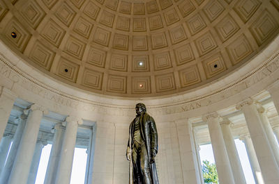 Low angle view of statue in building