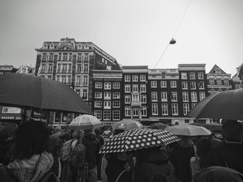 Group of people in front of building