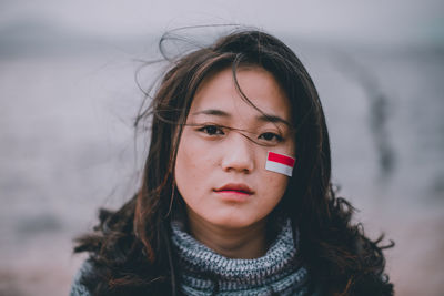 Portrait of beautiful young woman