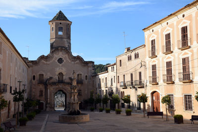 Low angle view of historic building against sky