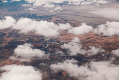 Aerial view of clouds over landscape