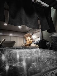 View of stuffed toy at home